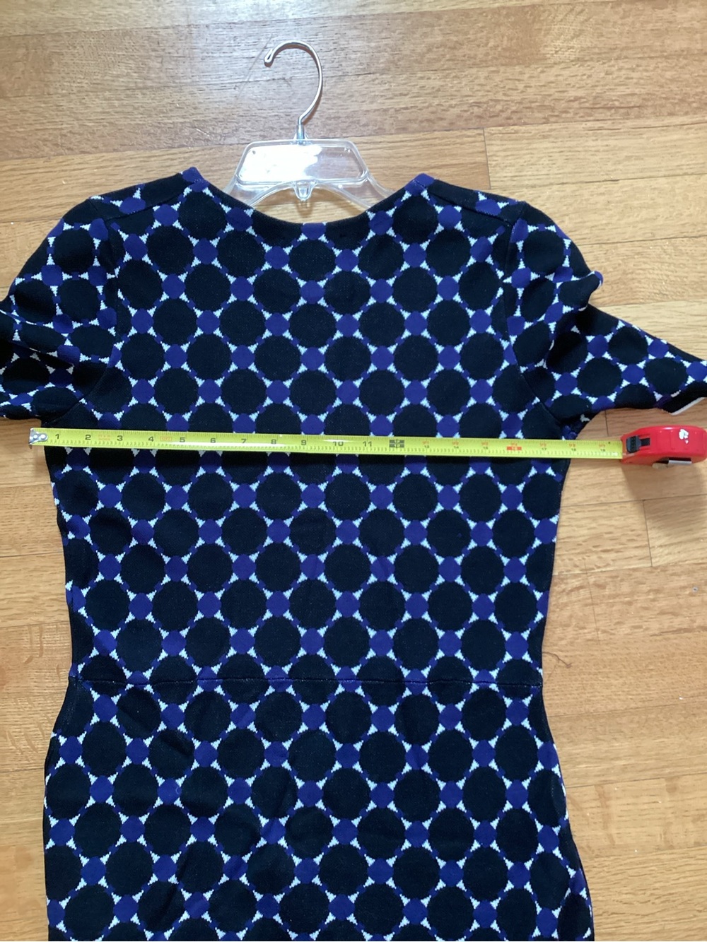 Black & Navy Geometric Short-Sleeve Dress - Picture 9 of 10